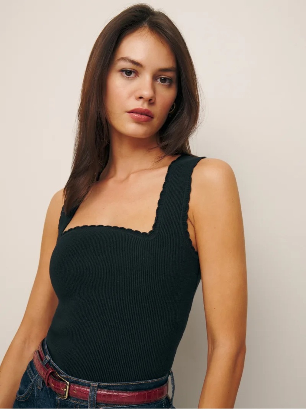 Reformation Nalini Cotton Sweater Top